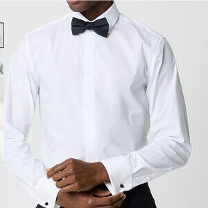 EUC Men's J. Crew Thompson Tuxedo Shirt 16h35 - includes Adjustable Bowtie